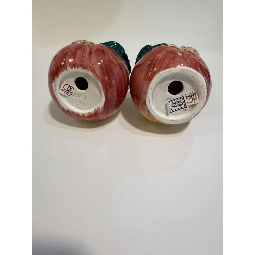Vintage OCI Omnibus Fits & Floyd Candle Holders Squirrels Set Of 2 Ceramic